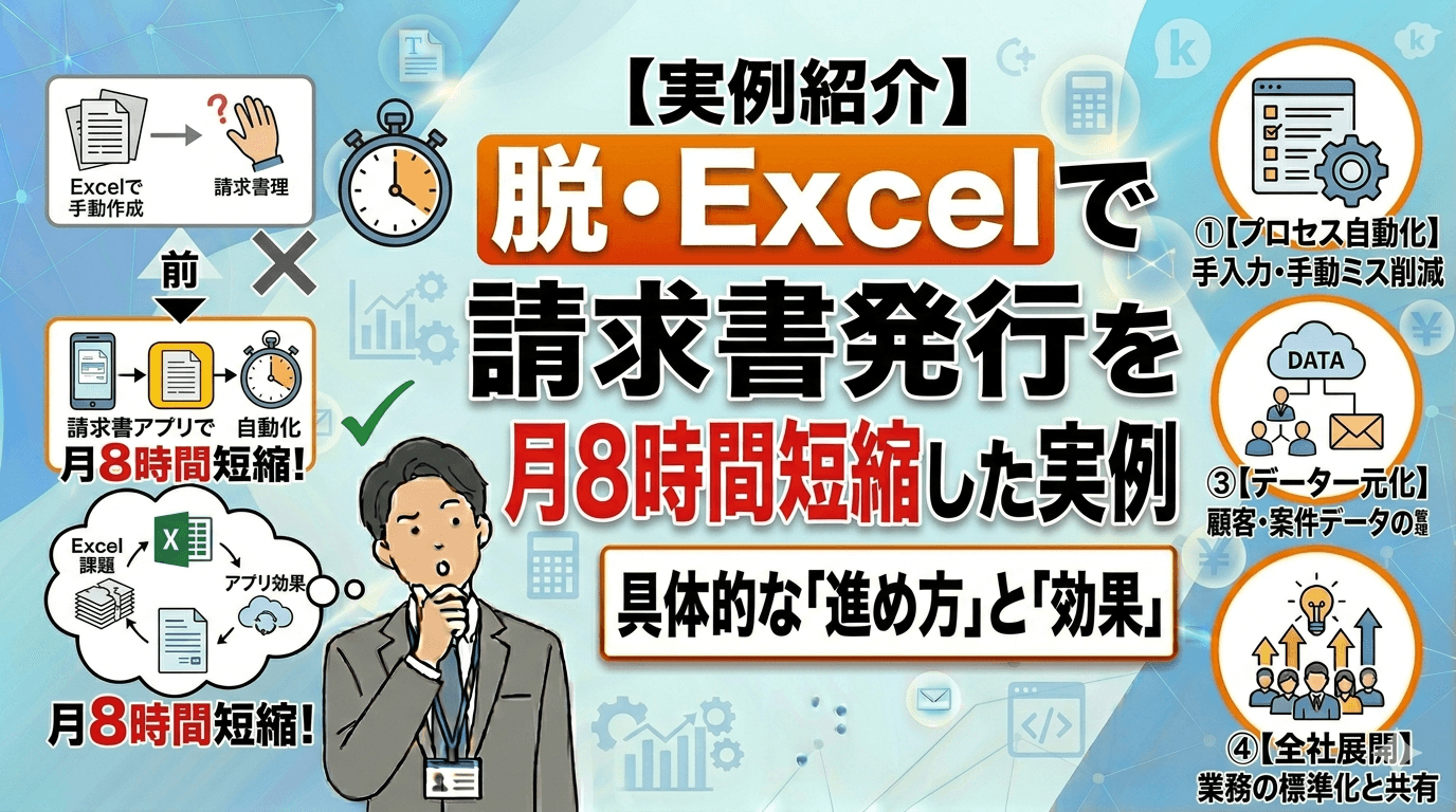 脱・Excelで請求書発行を月8時間短縮した実例