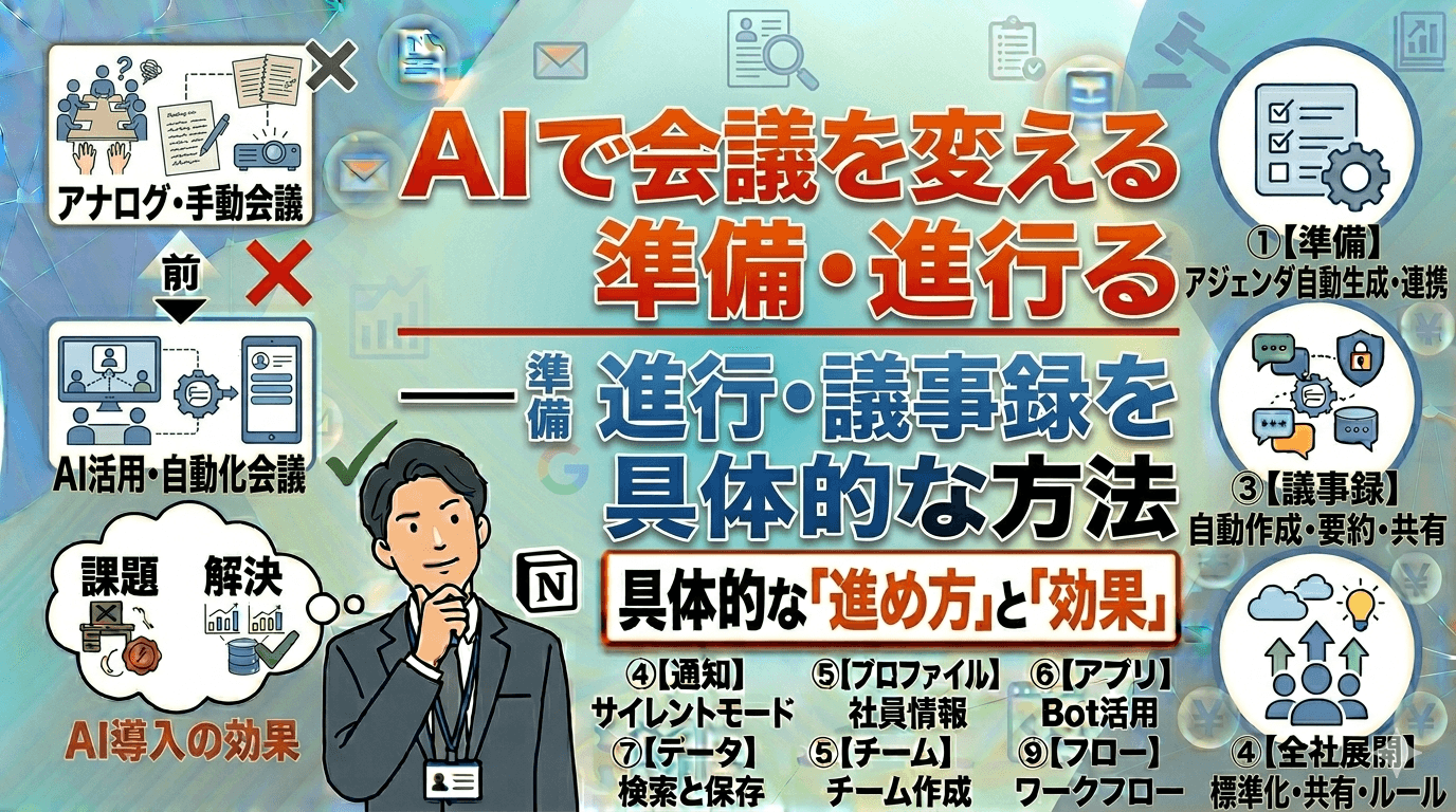 AIで会議を変える——準備・進行・議事録を効率化する具体的な方法