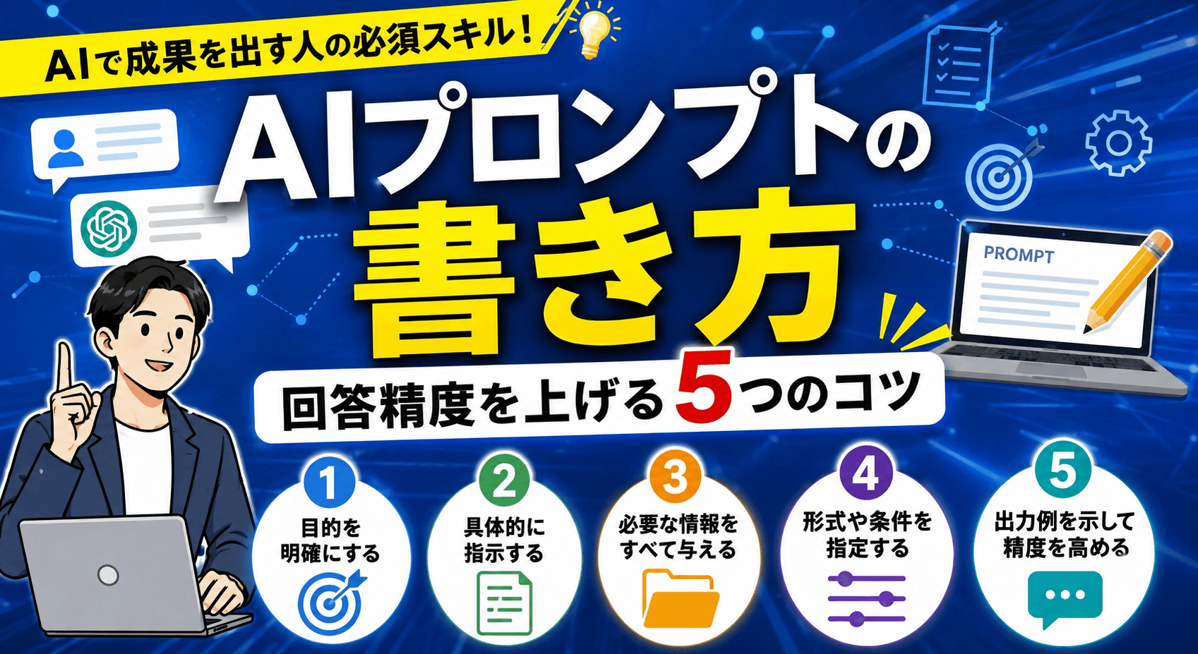 AIプロンプトの書き方——回答精度を上げる5つのコツ
