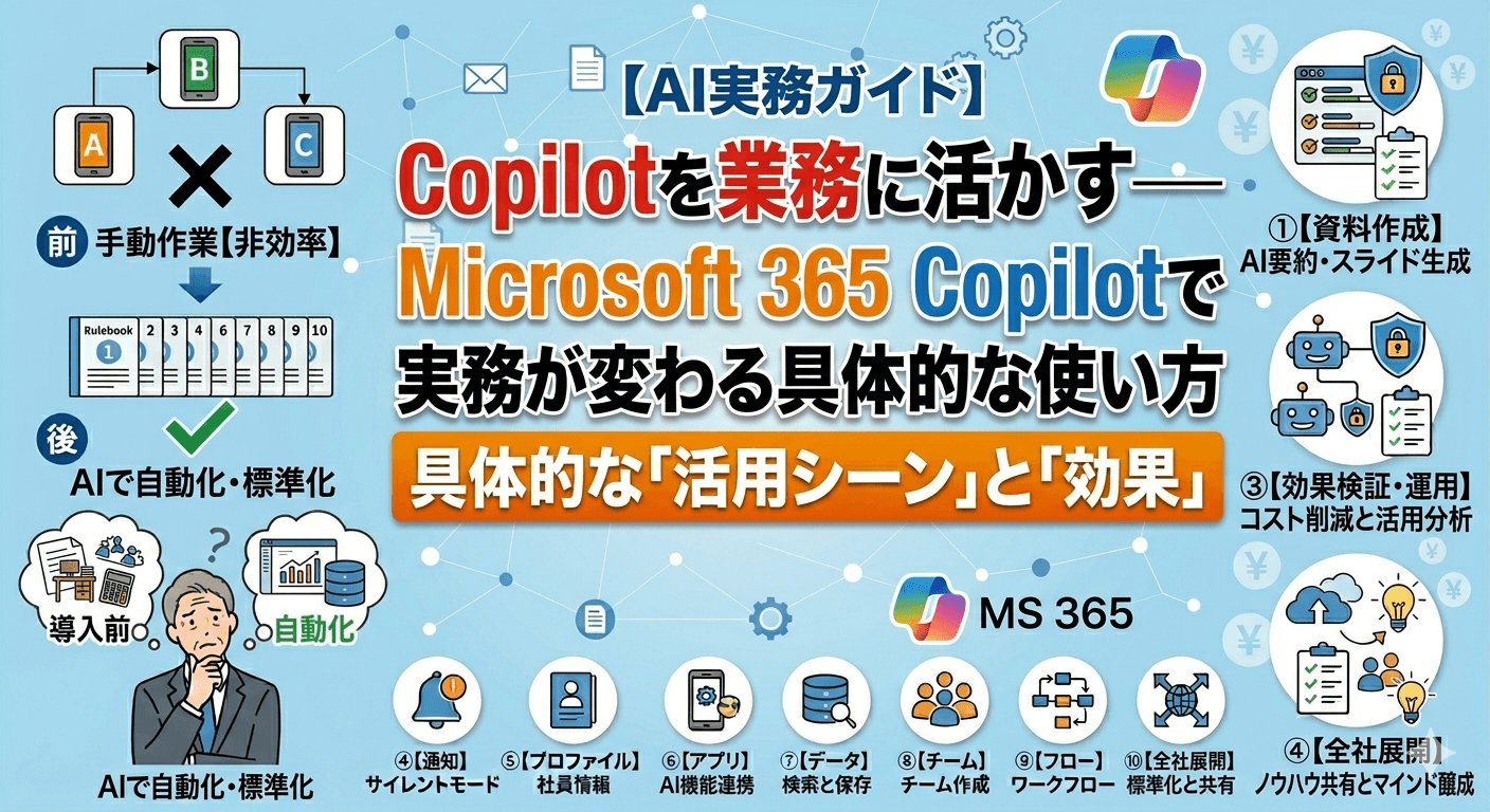 Copilotを業務に活かす——Microsoft 365 Copilotで実務が変わる具体的な使い方