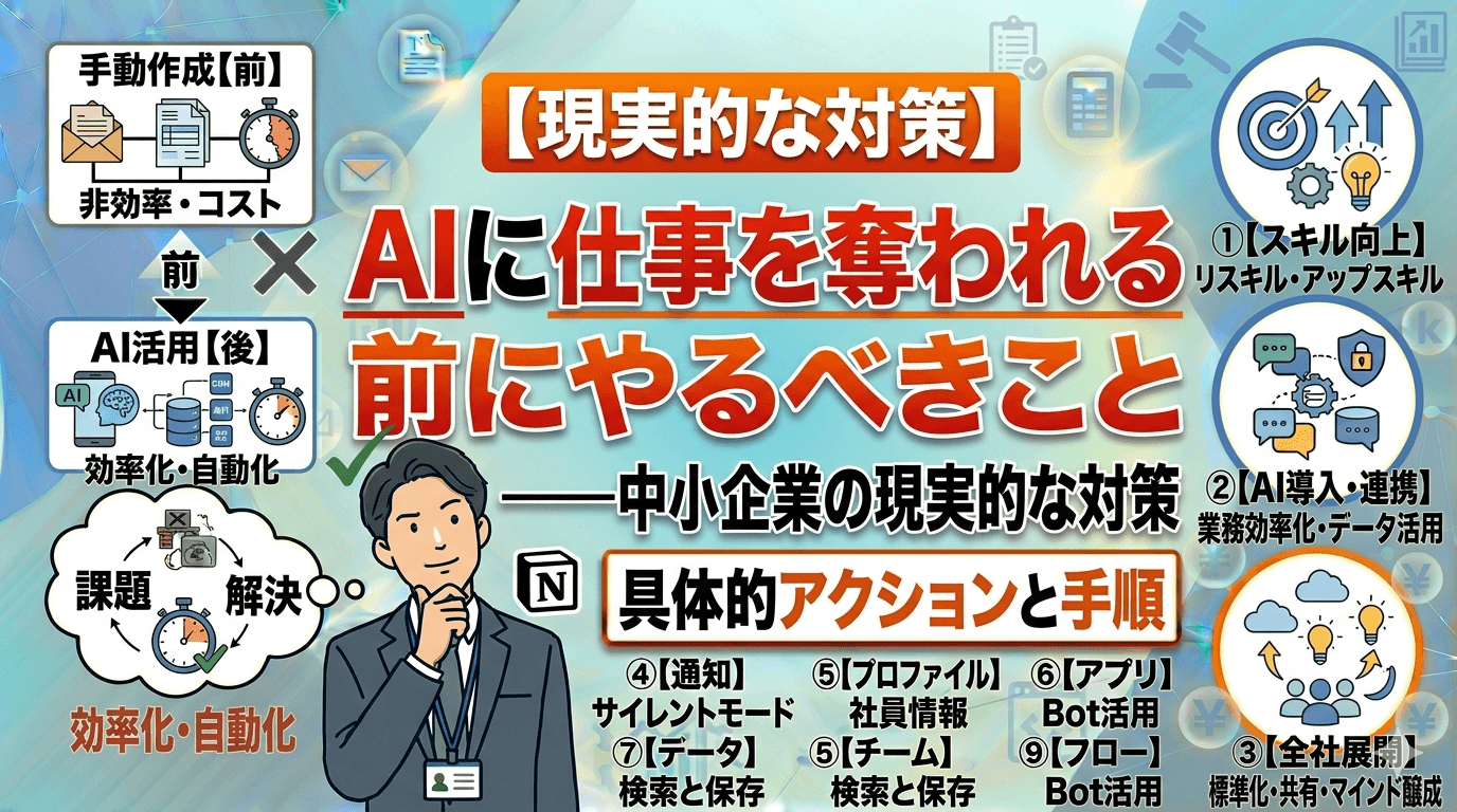 AIに仕事を奪われる前にやるべきこと——中小企業の現実的な対策