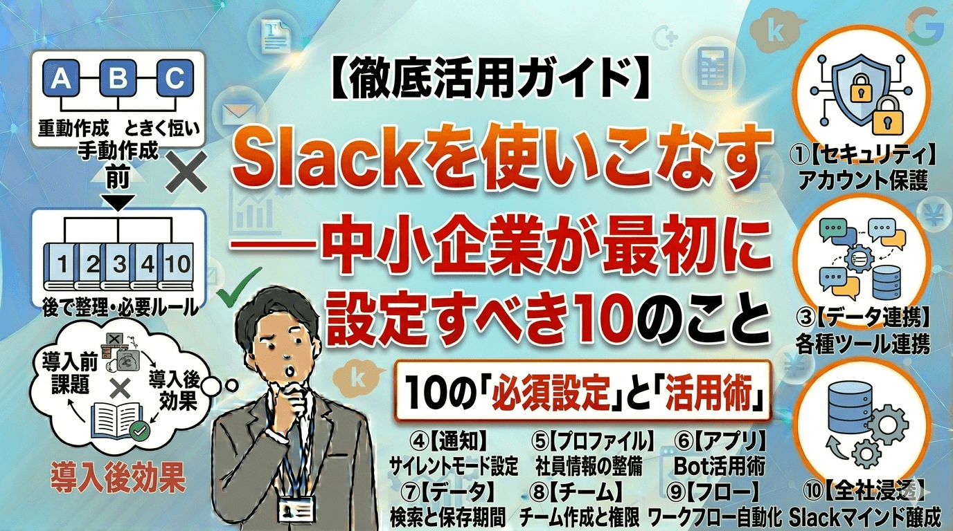 Slackを使いこなす——中小企業が最初に設定すべき10のこと